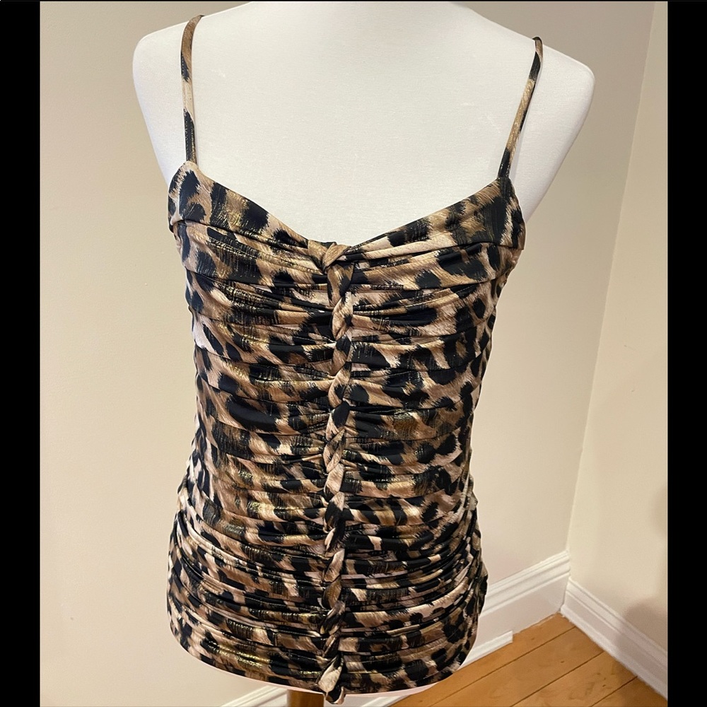 Leopard Front Braided Ruffle Top - Picture 5 of 13